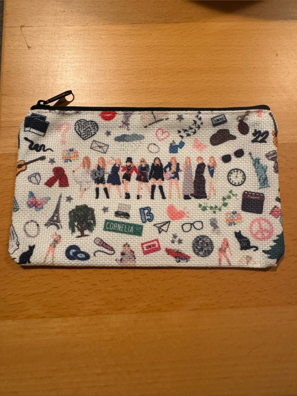 12 NEW Taylor Swift inspired Eras Tour Canvas Zip Pouches in Cream